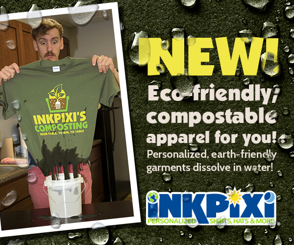 Announcing NEW Eco-Friendly, Compostable Shirts, Personalized Just For You!