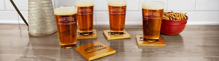 Engraved 4 Pint Glass & 4 Coaster Gift Sets