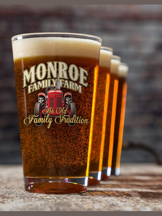 Farming Family Tradition : Pint Glasses - Color Printed