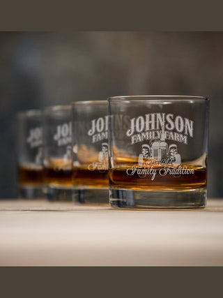 Farming Family Tradition : Rocks Glasses - Engraved