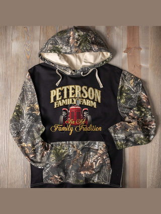 Farming Family Tradition : Printed 2-Tone Camo Hoodies