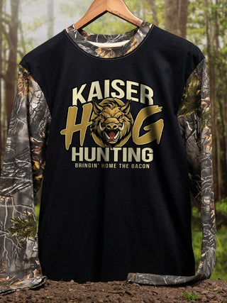 Hog Hunting : Printed 2-Tone Camo Long Sleeves