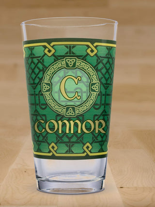 Celtic Knot Monogram : Pint Glasses - Color Printed