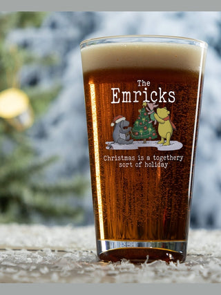 Togethery Holiday : Pint Glasses - Color Printed
