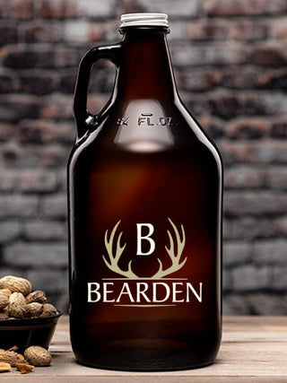 Antler Monogram : Beer Growlers - Color Printed