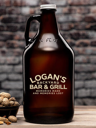 Backyard Bar and Grill : Beer Growlers - Color Printed