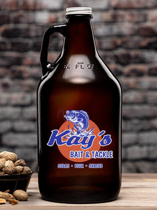 Bait and Tackle : Beer Growlers - Color Printed