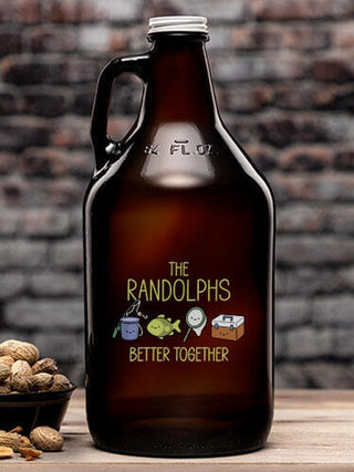 Better Together Fishing : Beer Growlers - Color Printed