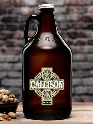 Celtic Stone Cross : Beer Growlers - Color Printed