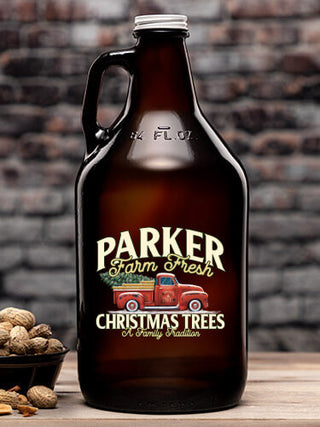 Christmas Tree Farm : Beer Growlers - Color Printed