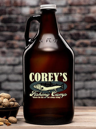 Fishing Camp : Beer Growlers - Color Printed