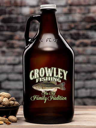 Fishing Family Tradition : Beer Growlers - Color Printed