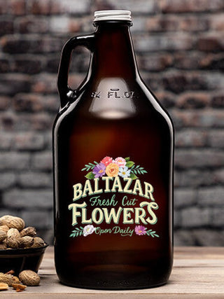 Fresh Cut Flowers : Beer Growlers - Color Printed