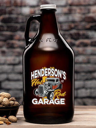 Hot Rod Garage : Beer Growlers - Color Printed