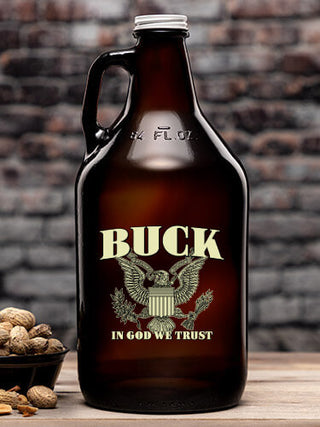 In God We Trust : Beer Growlers - Color Printed