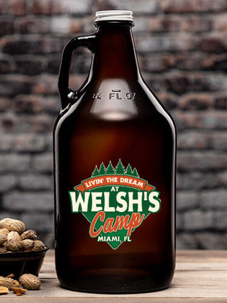 Livin' The Dream Camp : Beer Growlers - Color Printed