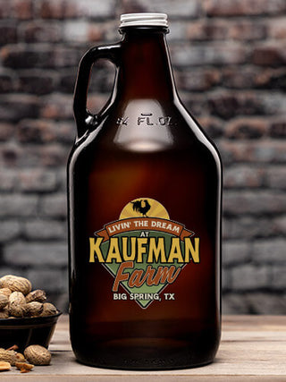 Livin' The Dream Farm : Beer Growlers - Color Printed