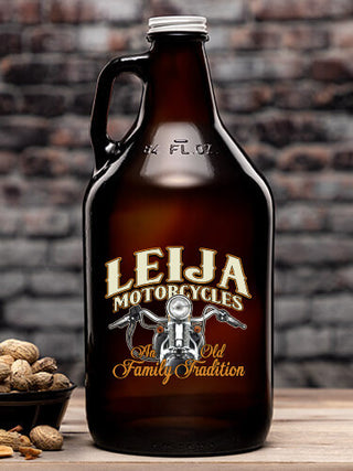 Motorcycle Family Tradition : Beer Growlers - Color Printed