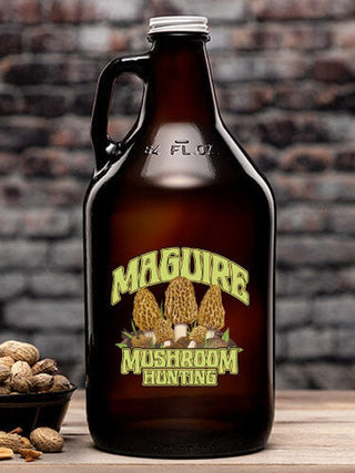 Mushroom Hunting : Beer Growlers - Color Printed