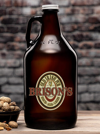 Old Irish Pub : Beer Growlers - Color Printed