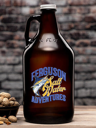 Salt Water Adventures : Beer Growlers - Color Printed