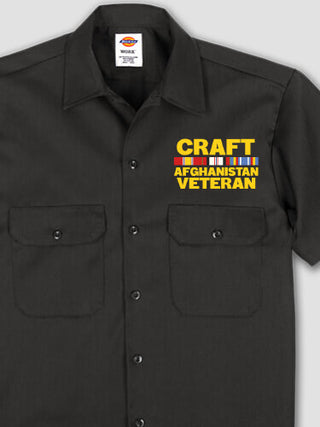Afghanistan Veteran : Embroidered Work Shirts