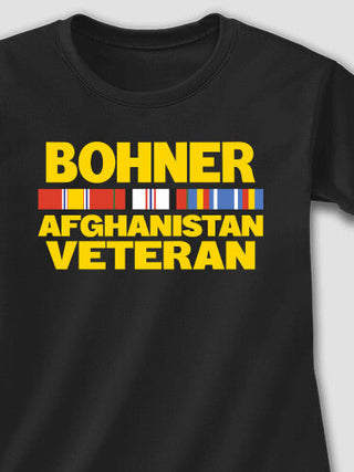 Afghanistan Veteran : Adult Ladies Fitted T-Shirt