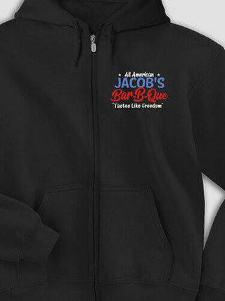 All American BBQ : Embroidered Zip Hoodies