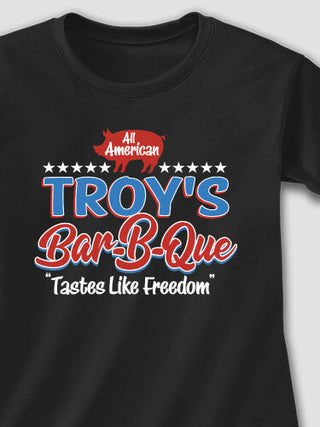 All American BBQ : Adult Ladies Fitted T-Shirt