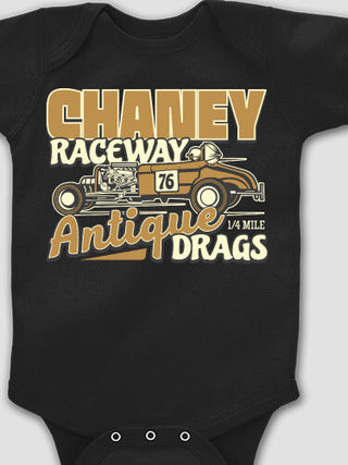 Antique Drag Race : Printed Baby Bodysuits
