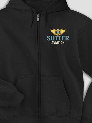 Aviation Patch : Embroidered Zip Hoodies