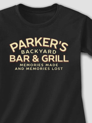 Backyard Bar and Grill : Adult Ladies Fitted T-Shirt