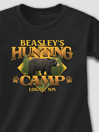 Bear Hunting Camp : Adult Ladies Fitted T-Shirt