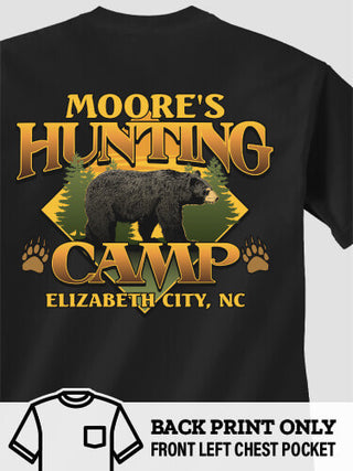 Bear Hunting Camp : Printed Pocket T-Shirts
