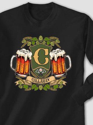Beer Coat Of Arms : Printed Long Sleeves