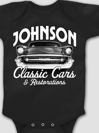 Classic Cars II : Printed Baby Bodysuits