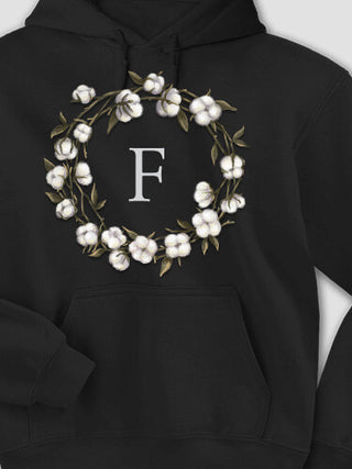 Cotton Wreath Monogram : Printed Hoodies