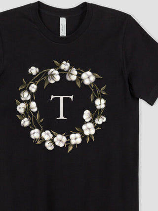 Cotton Wreath Monogram : Printed T-Shirts