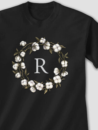 Cotton Wreath Monogram : Printed T-Shirts