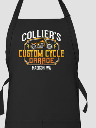 Custom Cycle Garage BP : Printed Aprons