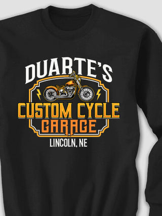 Custom Cycle Garage : Printed Sweatshirts