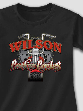 Custom Cycles : Adult Ladies Fitted T-Shirt
