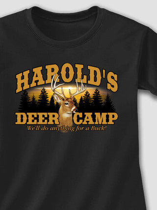 Deer Camp : Adult Ladies Fitted T-Shirt