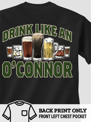 Drink Like A : Printed Pocket T-Shirts