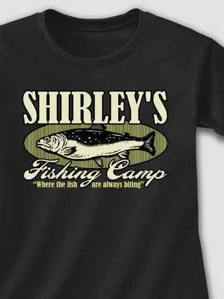 Fishing Camp : Adult Ladies Fitted T-Shirt