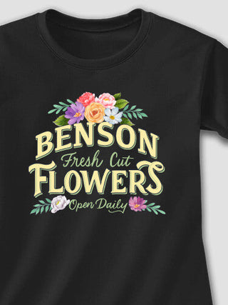 Fresh Cut Flowers : Adult Ladies Fitted T-Shirt