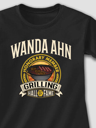 Grilling Hall Of Fame : Adult Ladies Fitted T-Shirt