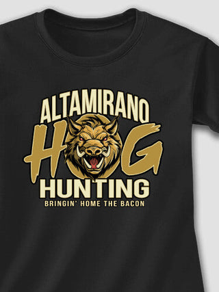 Hog Hunting : Adult Ladies Fitted T-Shirt