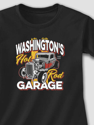 Hot Rod Garage : Adult Ladies Fitted T-Shirt