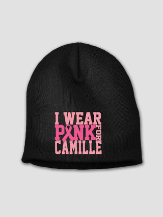 I Wear Pink : Embroidered Beanies